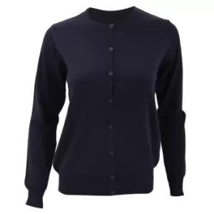 Kustom Kit Womens Round Neck Cardigan / Ladies Knitwear (6) (Navy Blue)