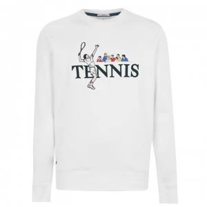 Lacoste L!VE Tennis Crew Sweatshirt - Flour 2CQ