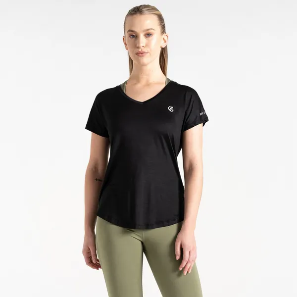 Dare 2B Womens Vigilant Lightweight Wicking Active T Shirt 10 - Bust 34' (86cm) Black DWT455-800-10