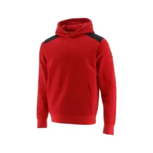 Caterpillar Mens Essentials Hooded Sweatshirt (S) (Hot Red)