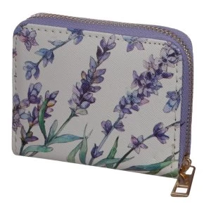 Lavender Zip Around Small Wallet Purse