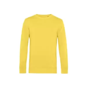 B&C Mens Organic Crew Neck Sweat (L) (Yellow Fizz)