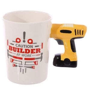 Electric Drill Shaped Handle Ceramic Tool Mug