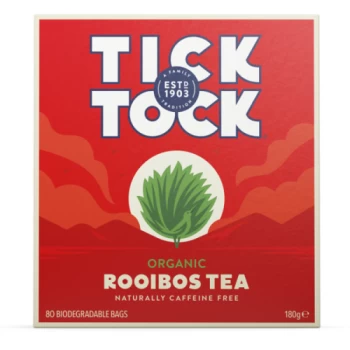 Tick Tock Organic Rooibos Tea - 80 Bags x 4 (Case of 1)