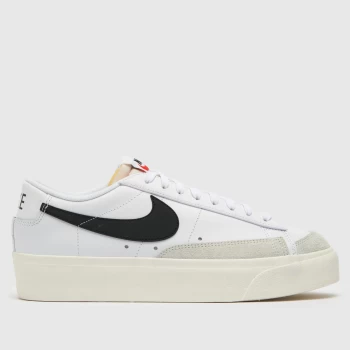 Nike White & Black Blazer Platform Low Trainers