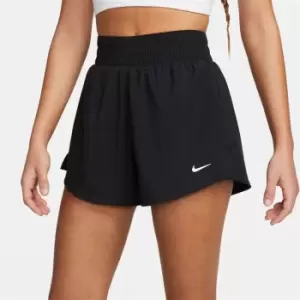 Nike One Dri-FIT Womens High-Rise 3-Inch 2-in-1 Shorts - Black