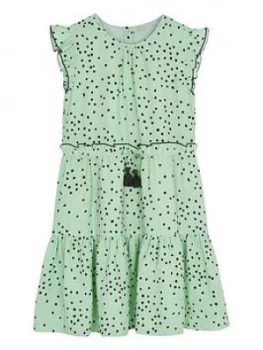 Mintie By Mint Velvet Girls Lila Green Spot Dress - Green