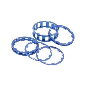 Box Zero Stem Spacer Kit Blue 1 1/8