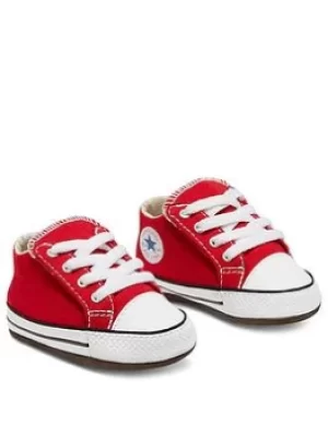 Converse Chuck Taylor All Star Mid Cribster, Red/White, Size 4