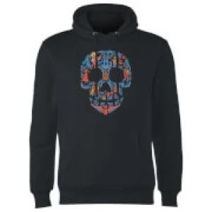 Coco Skull Pattern Hoodie - Black - XXL