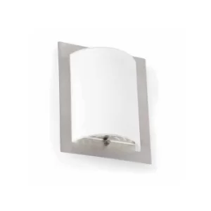 Diula 1 Light Indoor Glass Wall Light Matt Nickel, E27