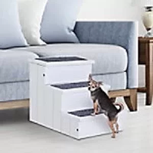 PawHut Pet Stairs D06-065WT 380 x 405 x 445mm White