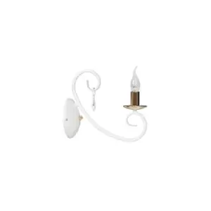 Zanador White Candle Wall Lamp 1x E14