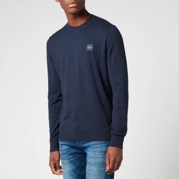 BOSS Casual Mens Kanovant Knit Jumper - Dark Blue - S