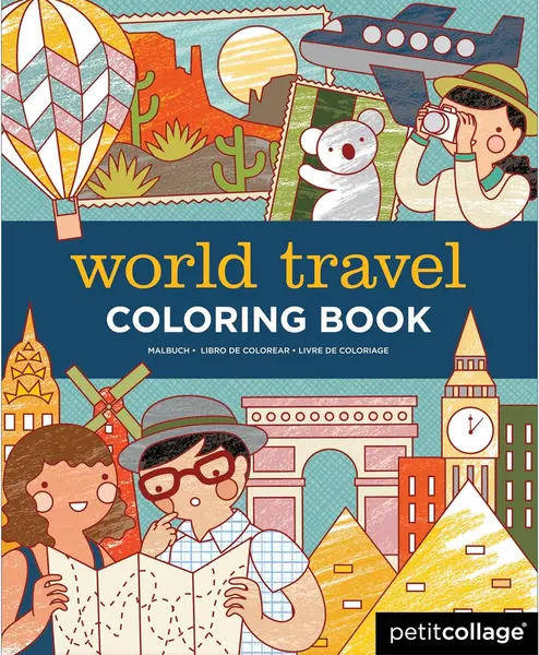 Petit Collage Petit World Travel Colouring Book - Animal Tower
