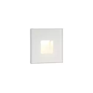 Luminosa Lighting - Recessed Square Wall Lamp, 1 x 1.8W LED, 3000K, 70lm, IP65, White