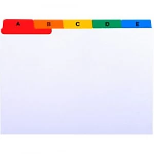 Exacompta Alphabetical Index Cards 13997E 117x148mm A6 25 Parts (A-Z) Pack of 10