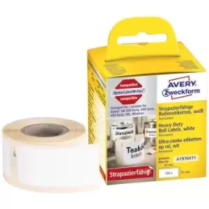 Avery-Zweckform Label roll 25 x 54mm Film White 160 pc(s) Permanent A1976411 All-purpose labels