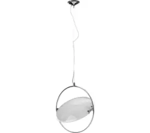 INTERIORS by Premier Lunar Small Pendant Ceiling Light - White