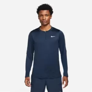 Nike Dri-FIT Advantage Mens Half-Zip Tennis Top - Blue