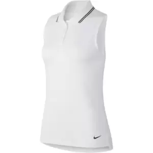 Nike Dri-FIT Victory Womens Sleeveless Golf Polo - White