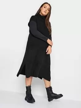 Yours Tabbard Dress Black, Size 14-16, Women