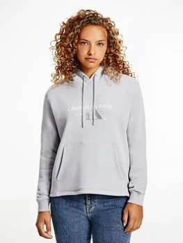 Calvin Klein Jeans Glossy Monogram Hoodie - Grey