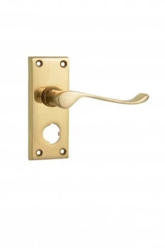 Wickes Paris Victorian Scroll Privacy Door Handle - Polished Brass 1 Pair