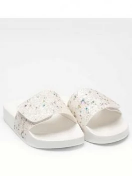 Lelli Kelly Girls Glitter Barbara Slider - White