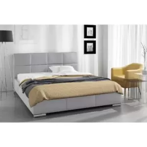 Simplier Bed Small Double Plush Velvet Silver