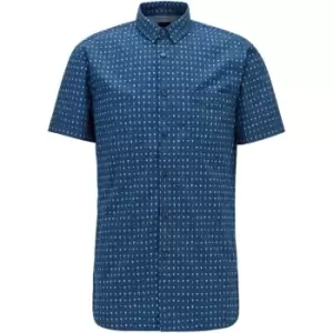 Boss Boss Magneton Short Sleeve Shirt Mens - Blue