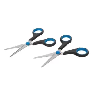 Silverline Scissors 2pk 140mm (5 ½”) 529366