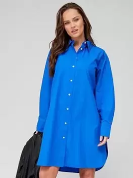 Tommy Hilfiger Midi Shirt Dress - Blue Size 38, Women