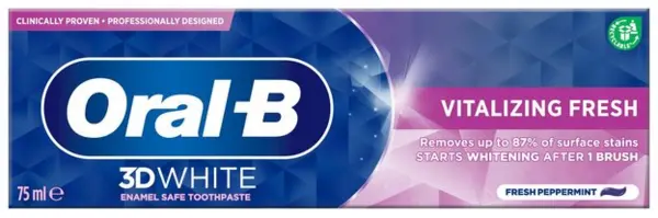 Oral B 3D White Vitalizing Fresh Toothpaste 75ml