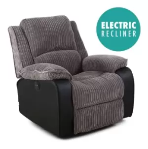 Postana grey automatic fabric recliner armchair