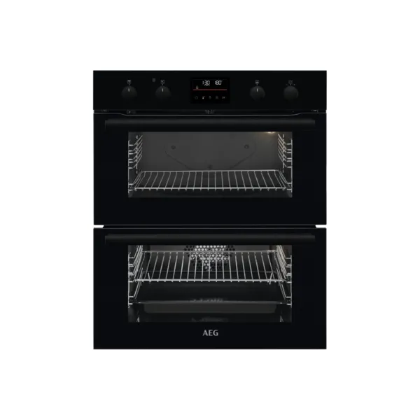 AEG Series 6000 Built Under Electric Double Oven - Black 944171781 Black