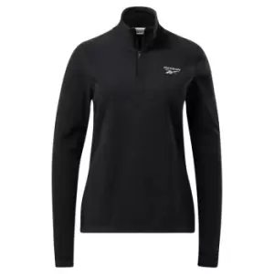 Reebok Outerwear Fleece Quarter-Zip Jacket Womens - Black