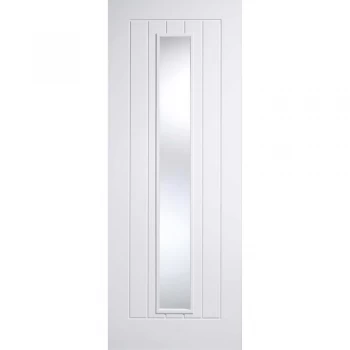 LPD Mexicano White Primed 1 Light Clear Glazed Internal Door - 1981mm x 686mm (78 inch x 27 inch)