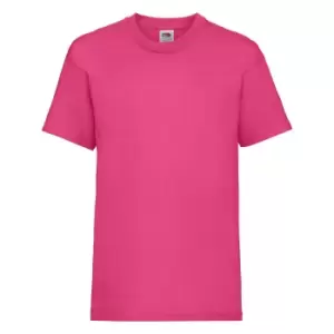 Fruit Of The Loom Childrens/Kids Unisex Valueweight Short Sleeve T-Shirt (9-11) (Fuchsia)