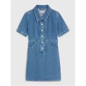 Tommy Hilfiger DENIM DRESS - Blue