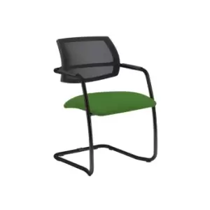 Dams MTO Tuba Black Cantilever Frame Conference Chair with Half Mesh Back - Madu