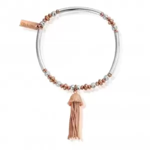 ChloBo Rose Gold and Silver True Love Tassel Bracelet MBNFDS599