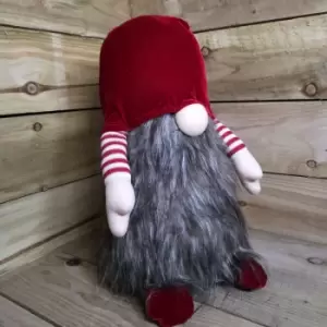 87cm Festive Christmas Gonk Decoration with Furry Body and Red Hat