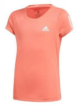 adidas Girls Training T-Shirt - Red, Size 7-8 Years, Women