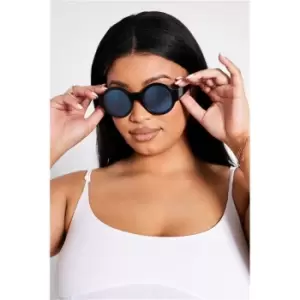 I Saw It First Black Circle Lens Sunglasses - Black