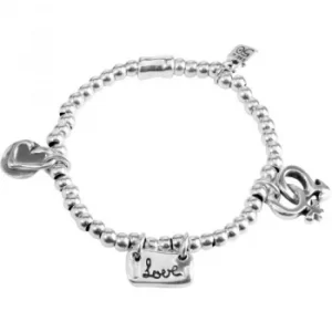 Ladies UNOde50 Silver Plated Amor Elastico Bracelet