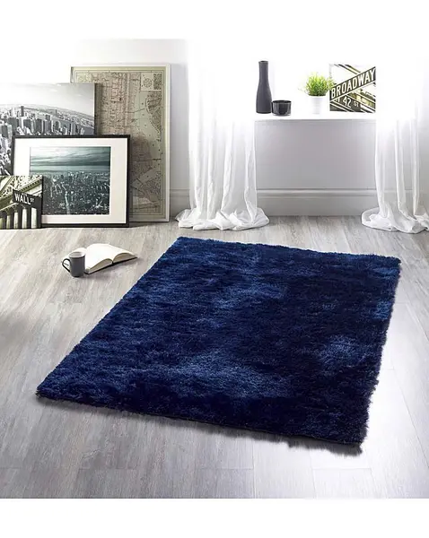 Origins Shimmer Shaggy Rug Indigo 80X150 MN97505