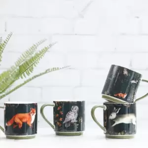 Set of 4 MM Living Briar Stacking Mugs Black