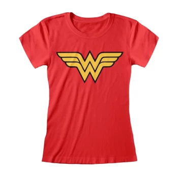 DC Wonder Woman - Logo T-Shirt Womens Medium T-Shirt - Red