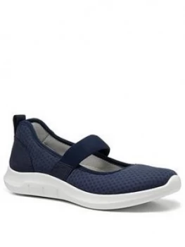 Hotter Flow Active Mary Jane Shoes - Navy, Size 8, Women